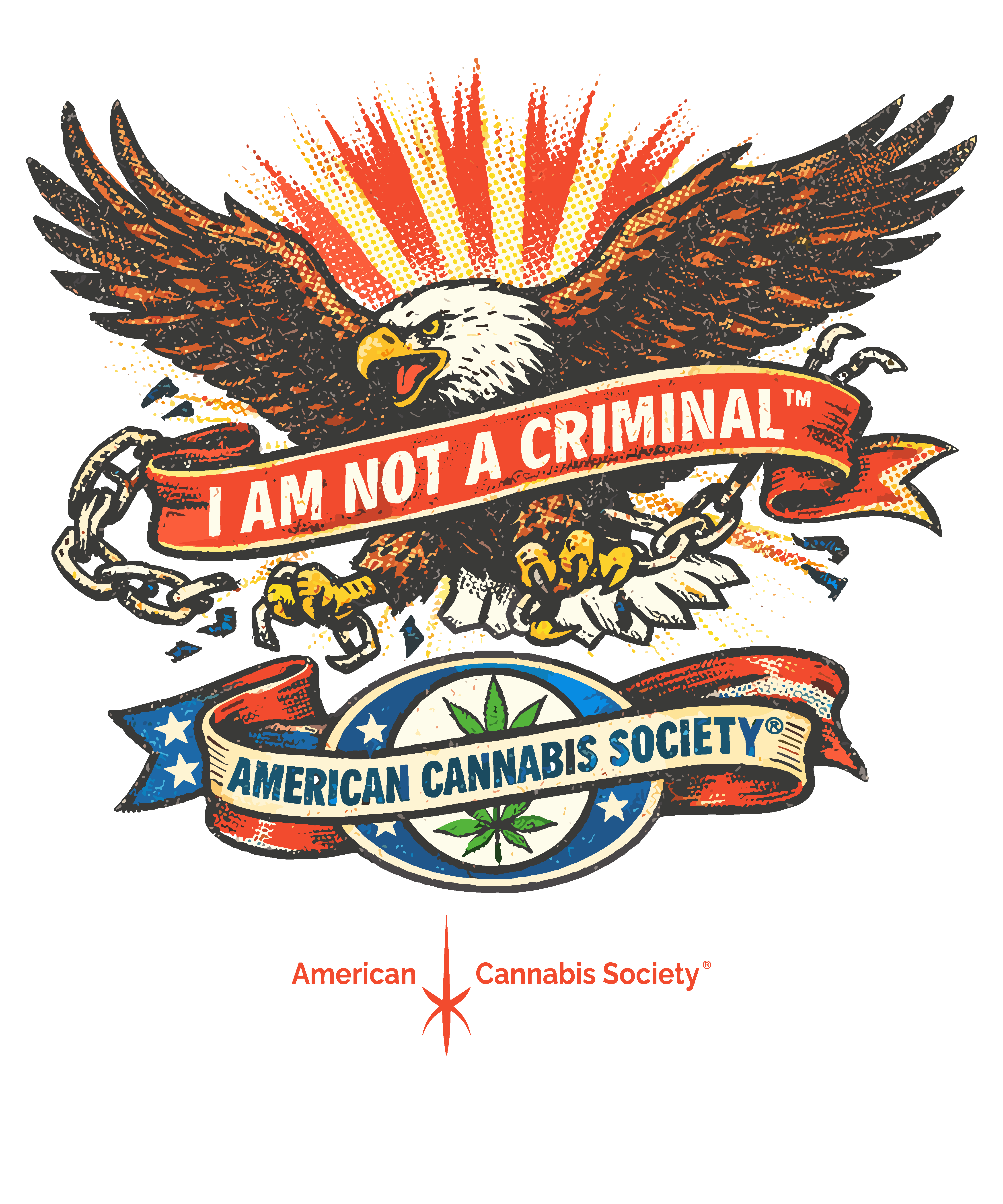 THC Factor Cannabis Clothing - I Am Not a Criminal Tee I Am Not a Criminal cannabis leaf t-shirt from the THC Factor clothing line by GreenRX